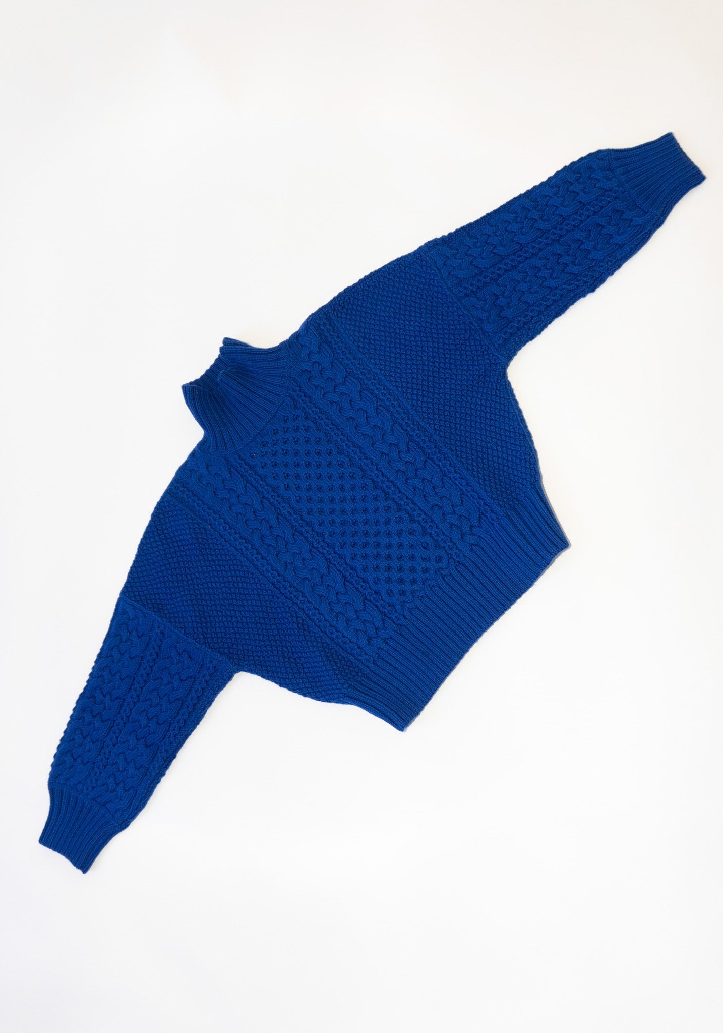 Shaina Mote Fisherman Turtleneck in Cobalt