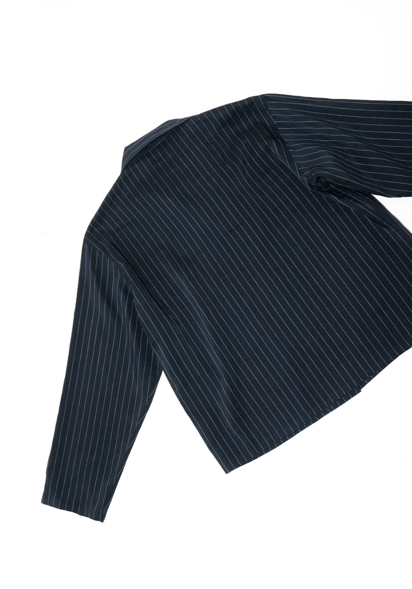 Pajama Shirt in Navy Pinstripe