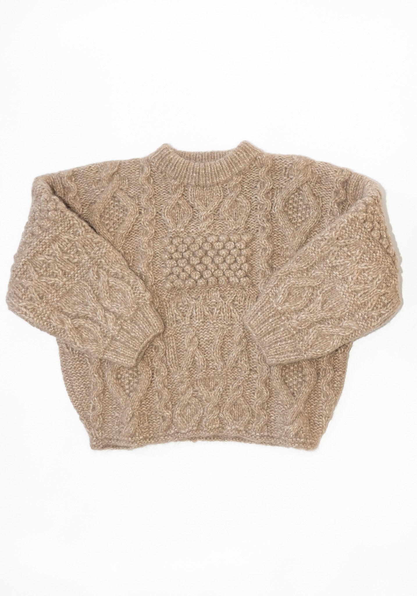 Shaina Mote Patchwork Crewneck in Acorn