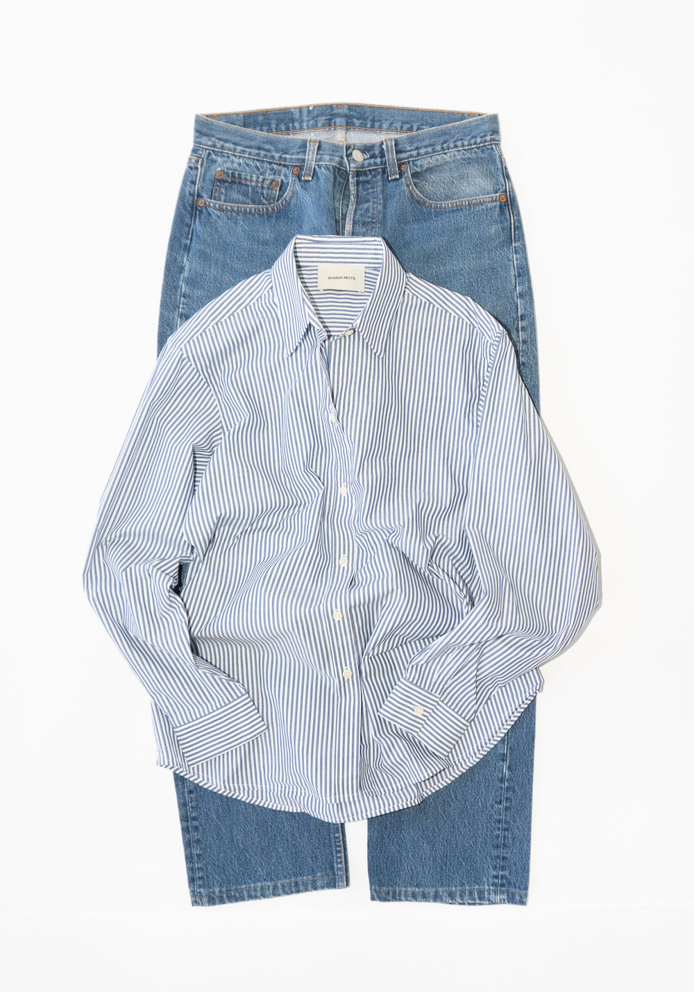 Classic Button Down in Blue Stripe