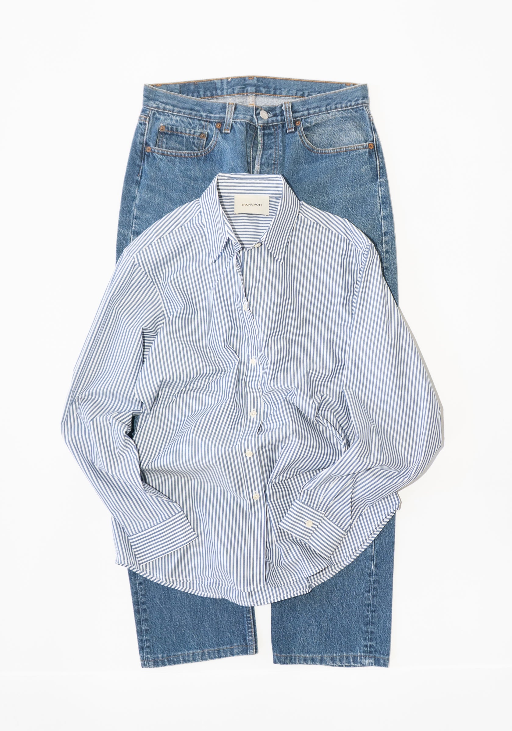 Classic Button Down in Blue Stripe