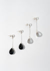Long Gota Earrings in Black from Sisi Joia