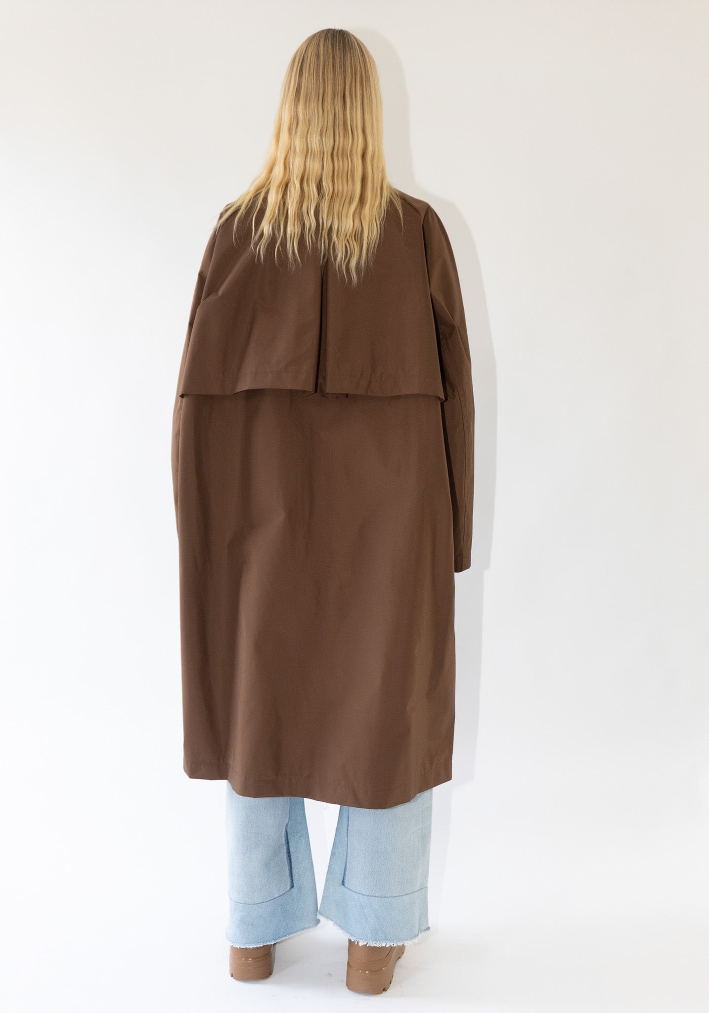 Sofie D'Hoore Curtis Trench Coat in Woven Chocolate