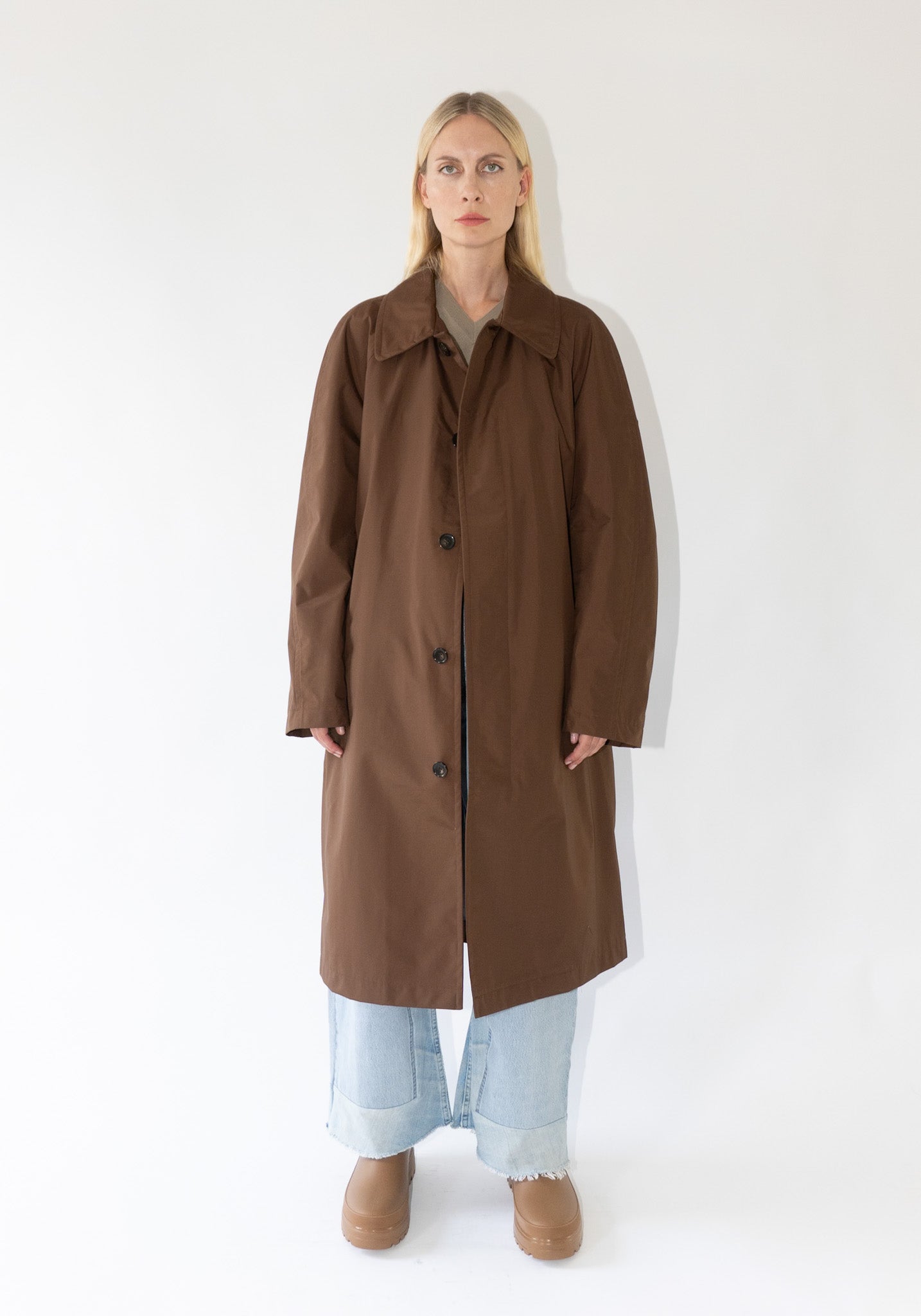 Sofie D'Hoore Curtis Trench Coat in Woven Chocolate