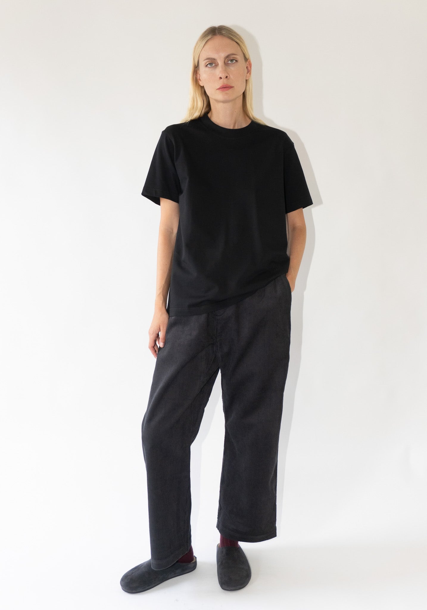 Sofie D'Hoore Pinot Relaxed Low Crotch Pants in Woven Graphite