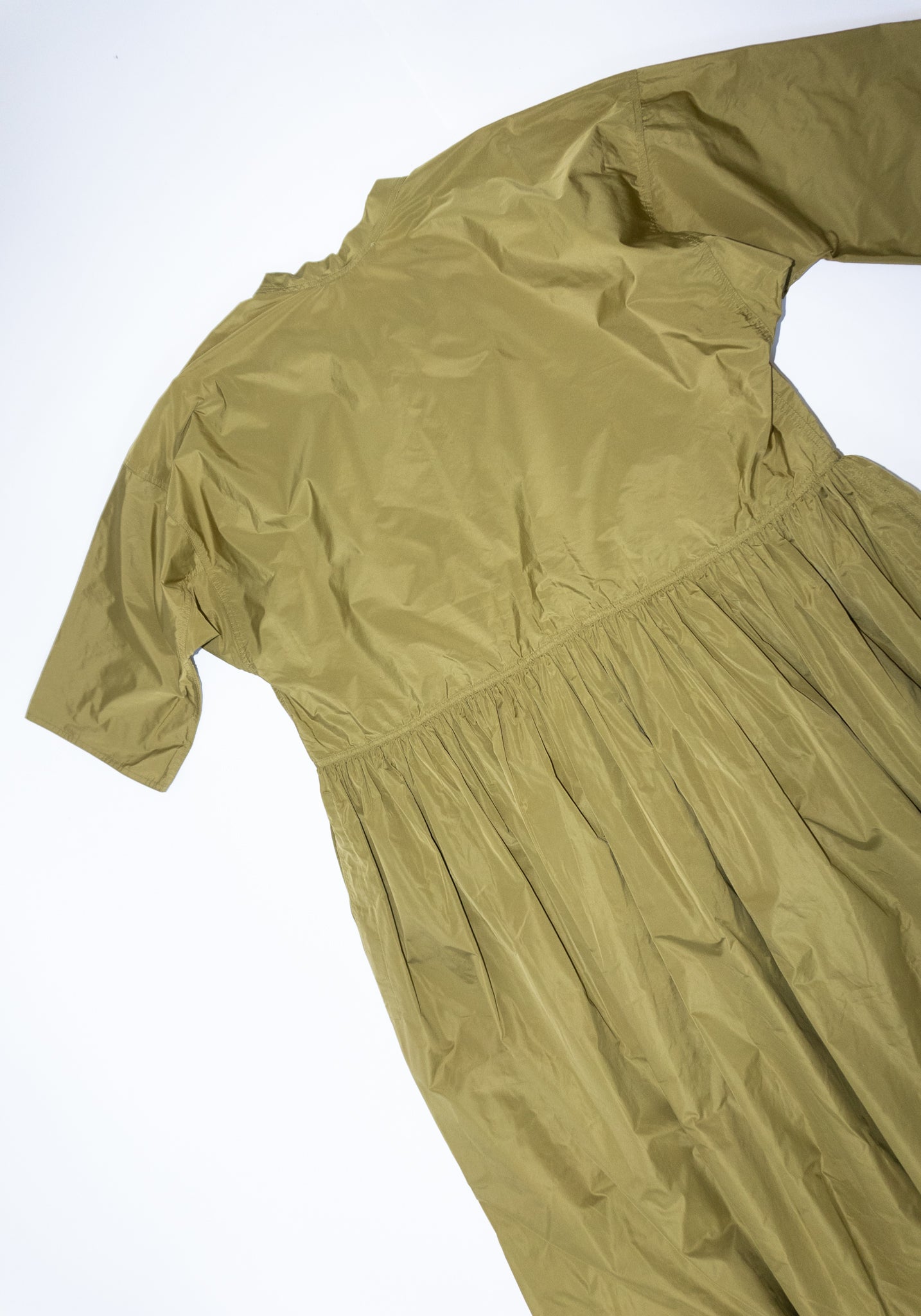 Sofie D'Hoore Delos Drop Waist Dress in Olive Oil