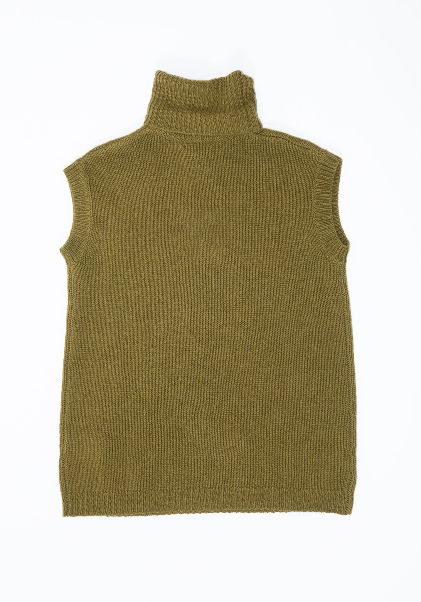 Sofie D'Hoore High Neck Sleeveless Vest in Olive