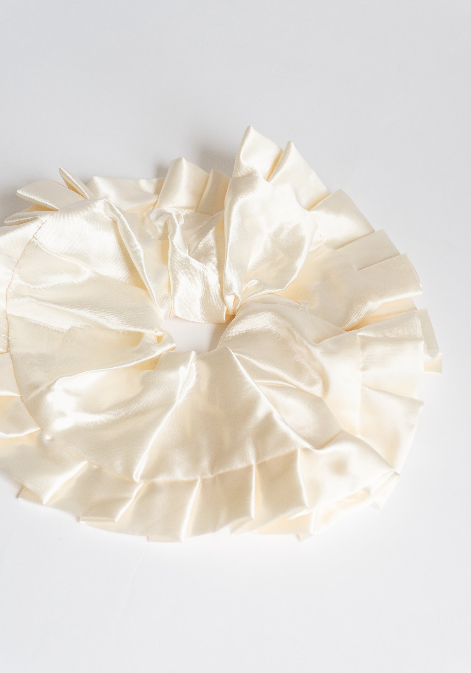 Giant Pleated Satin Scrunchie