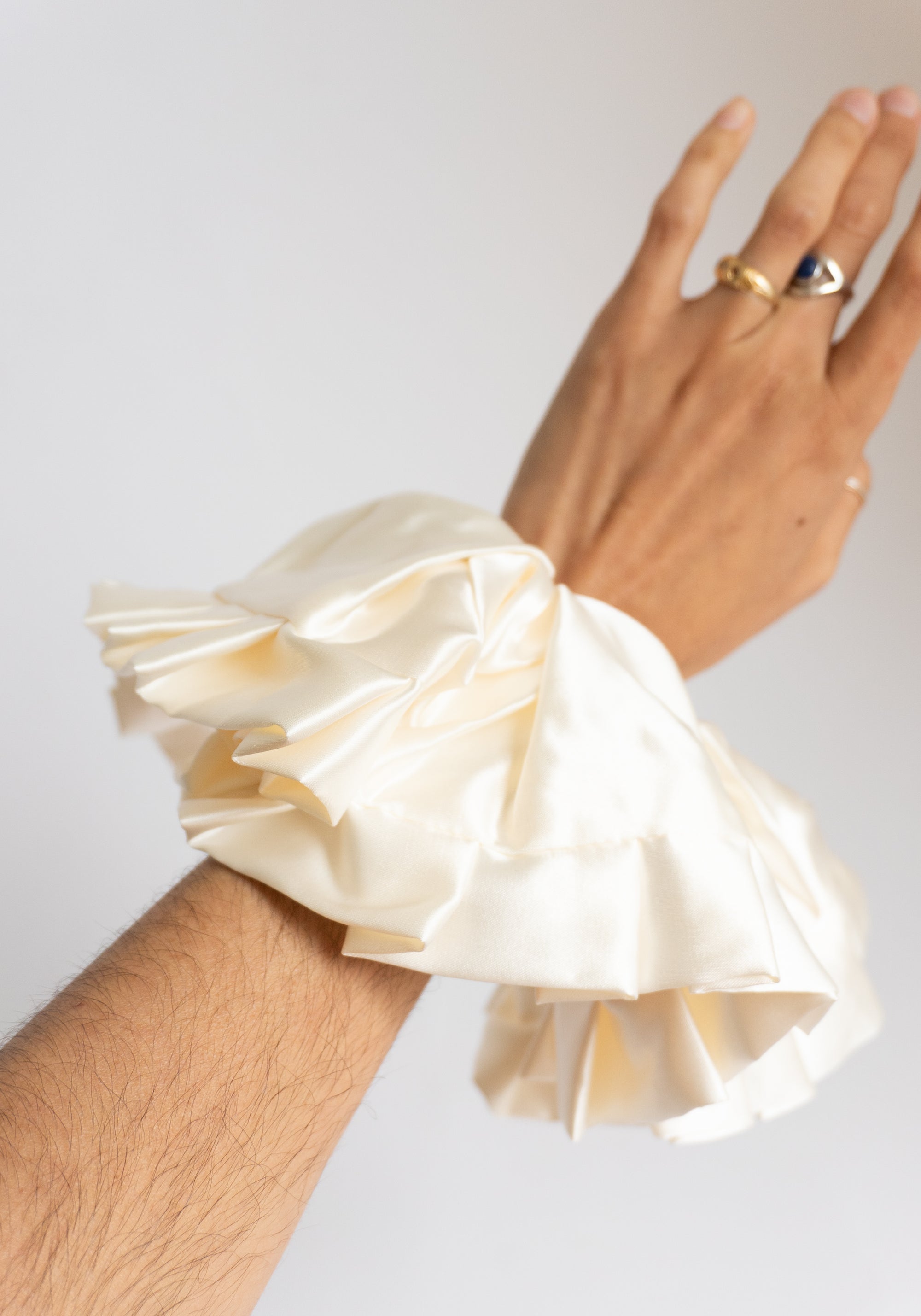 Giant Pleated Satin Scrunchie