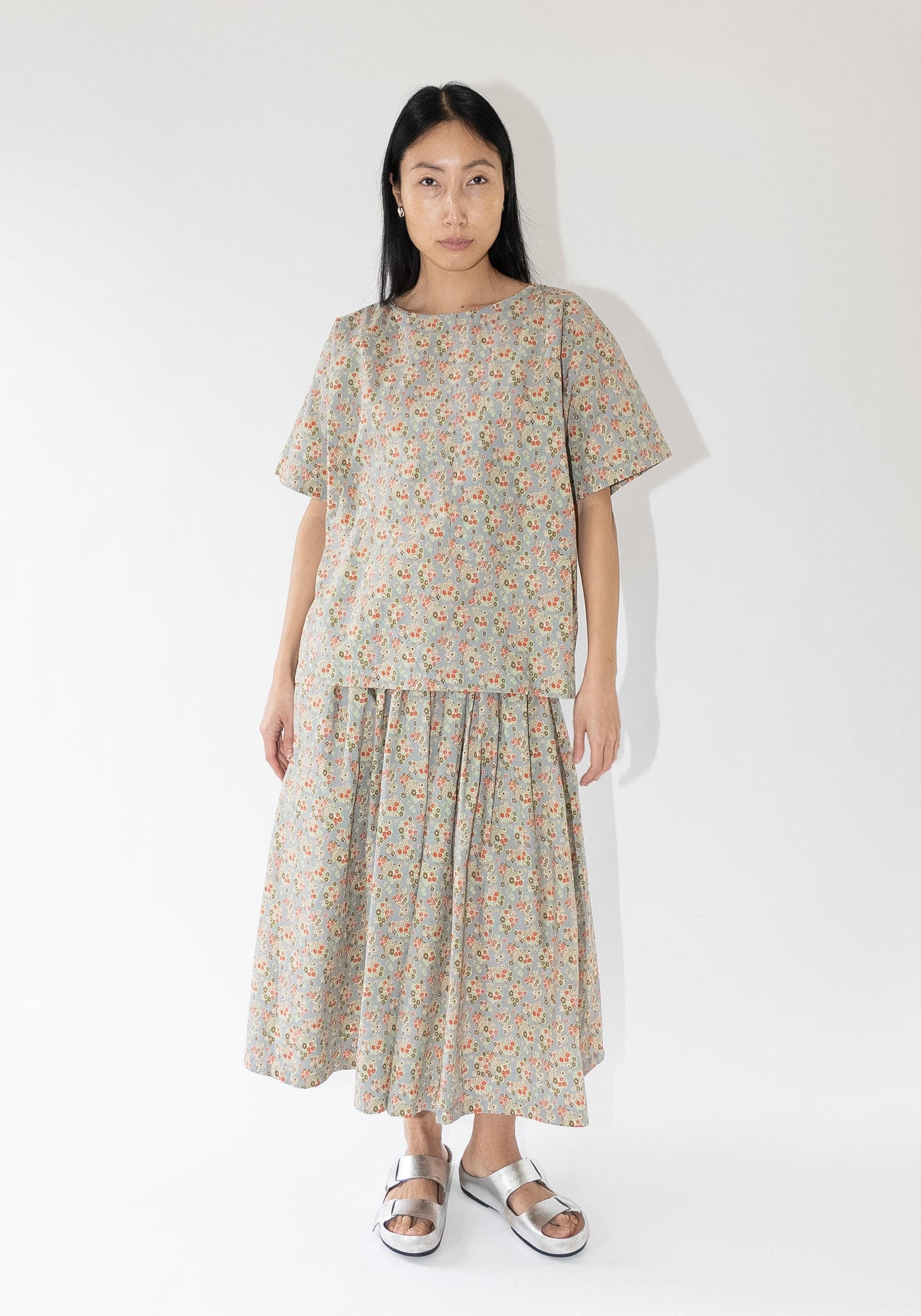 Friedrich Tee in Dusty Blue Floral