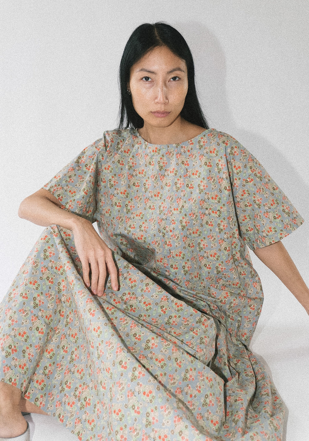 Skye Skirt in Dusty Blue Floral