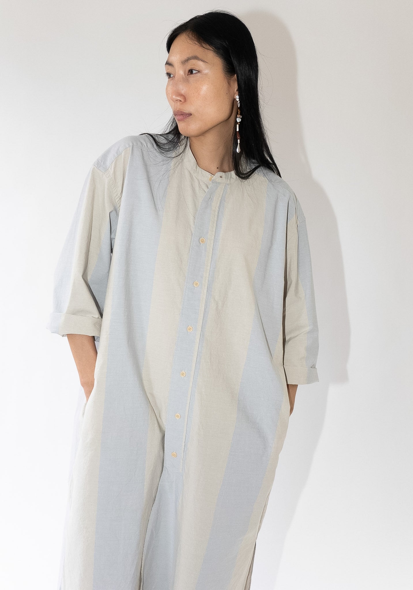 Shaman Shirt Dress in Dusty Stripe
