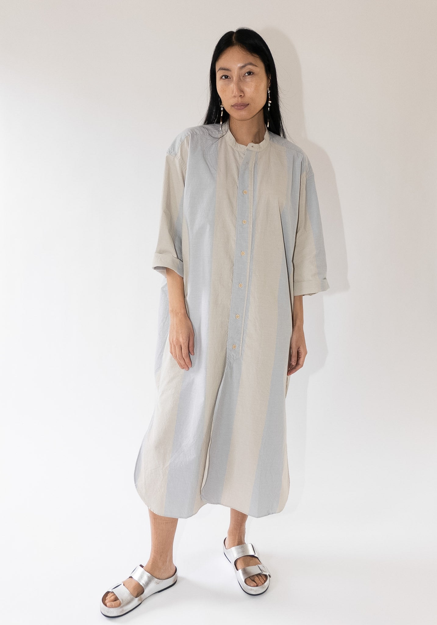 Shaman Shirt Dress in Dusty Stripe