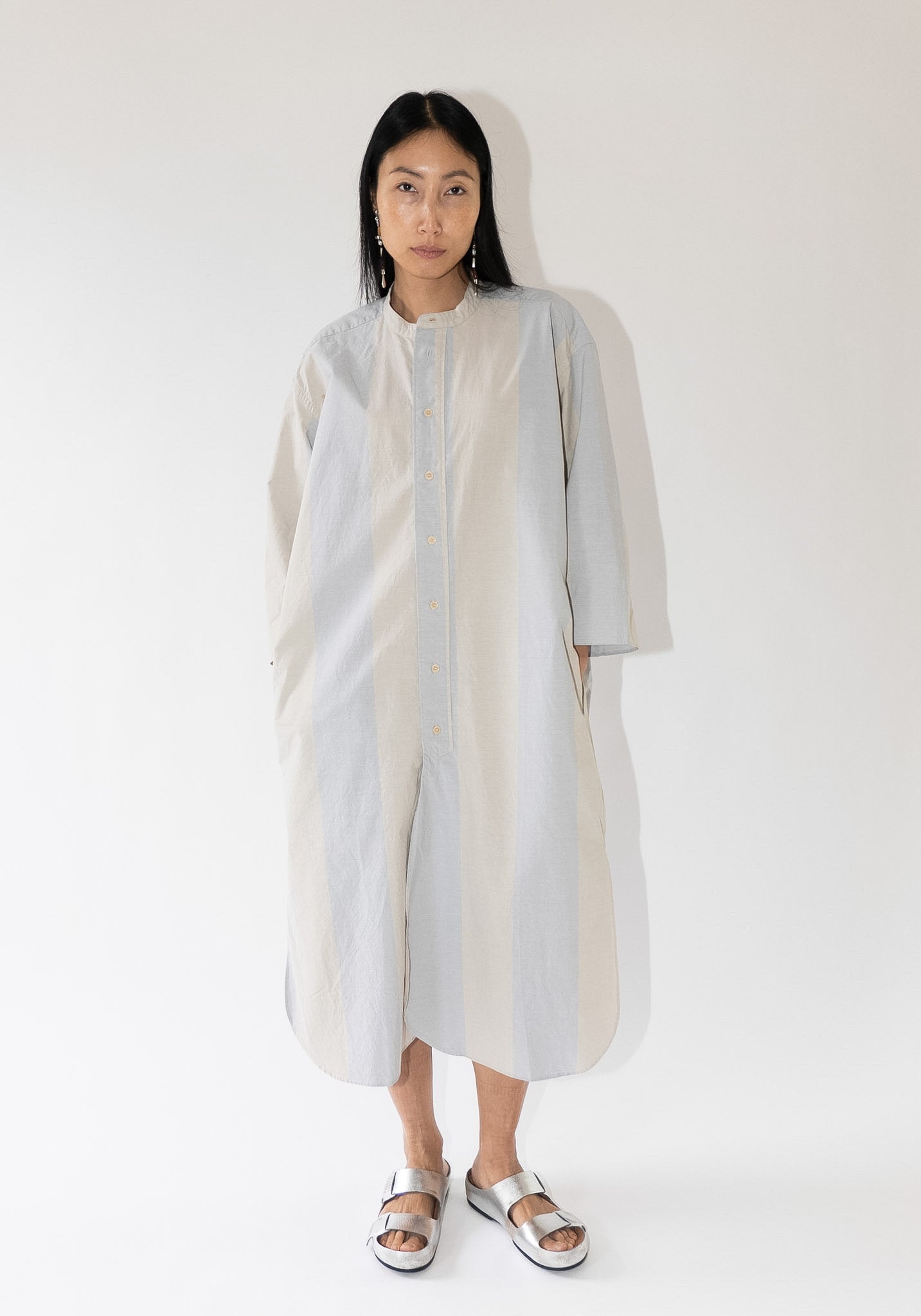 Shaman Shirt Dress in Dusty Stripe