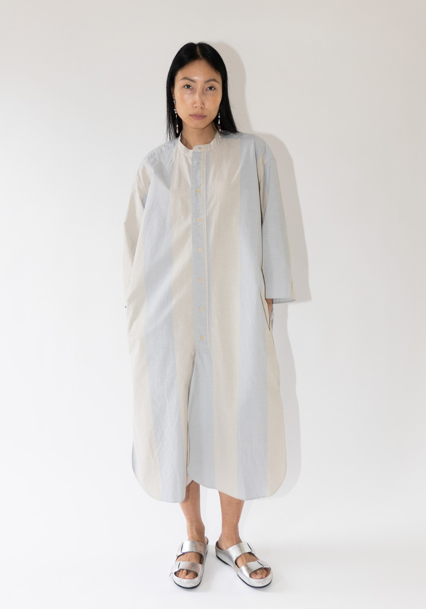 Shaman Shirt Dress in Dusty Stripe