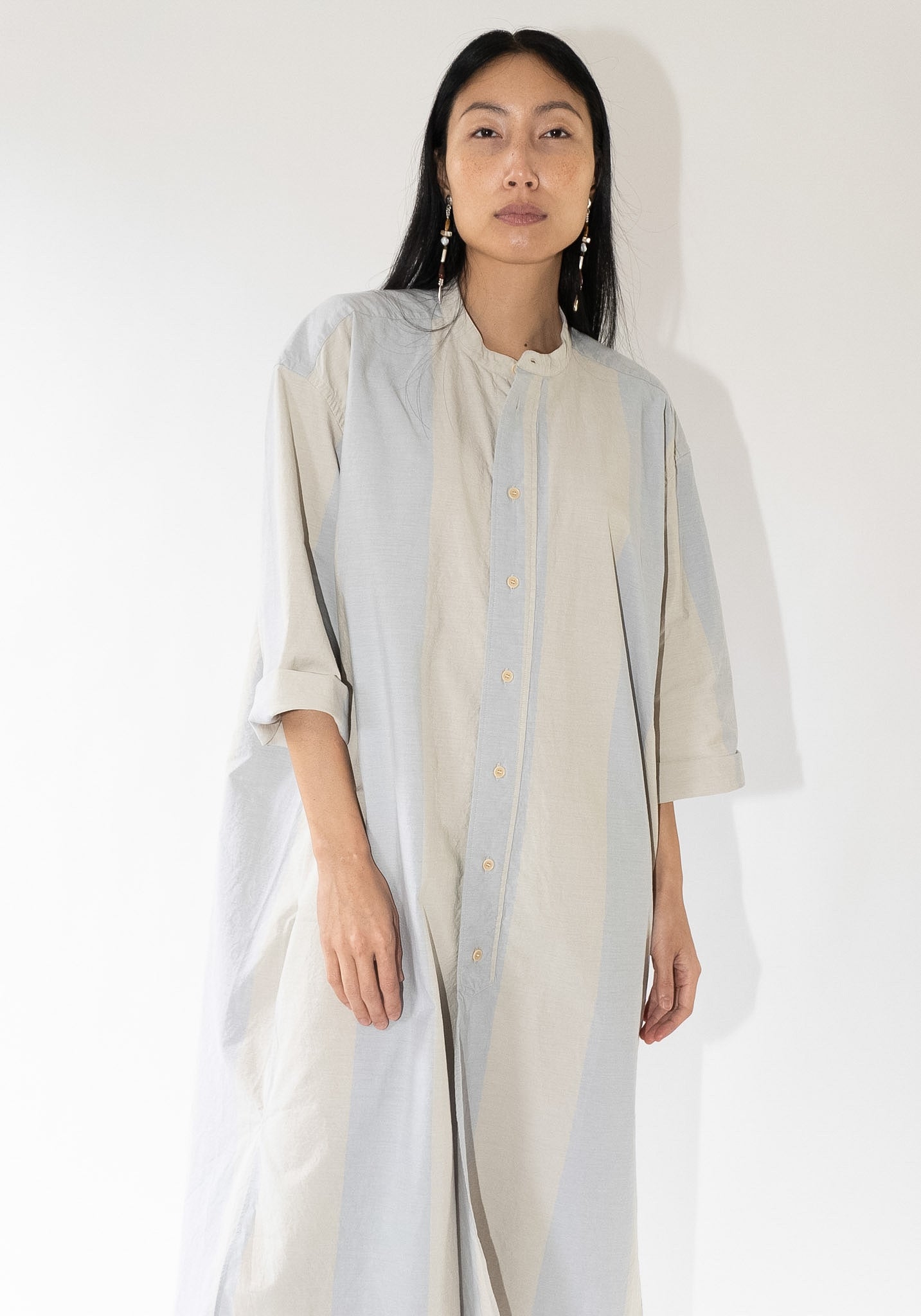 Shaman Shirt Dress in Dusty Stripe