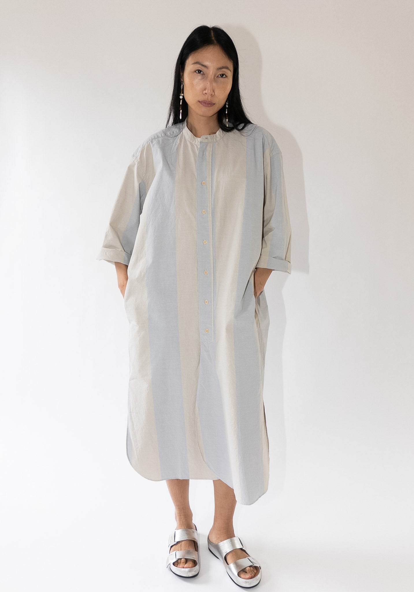 Shaman Shirt Dress in Dusty Stripe