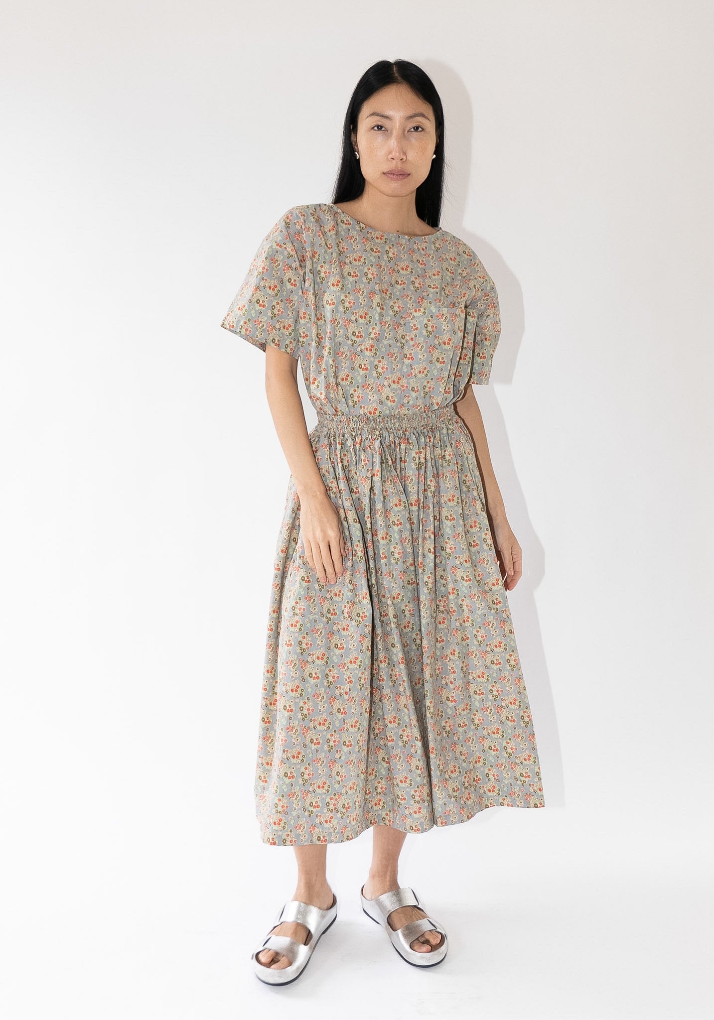 Skye Skirt in Dusty Blue Floral