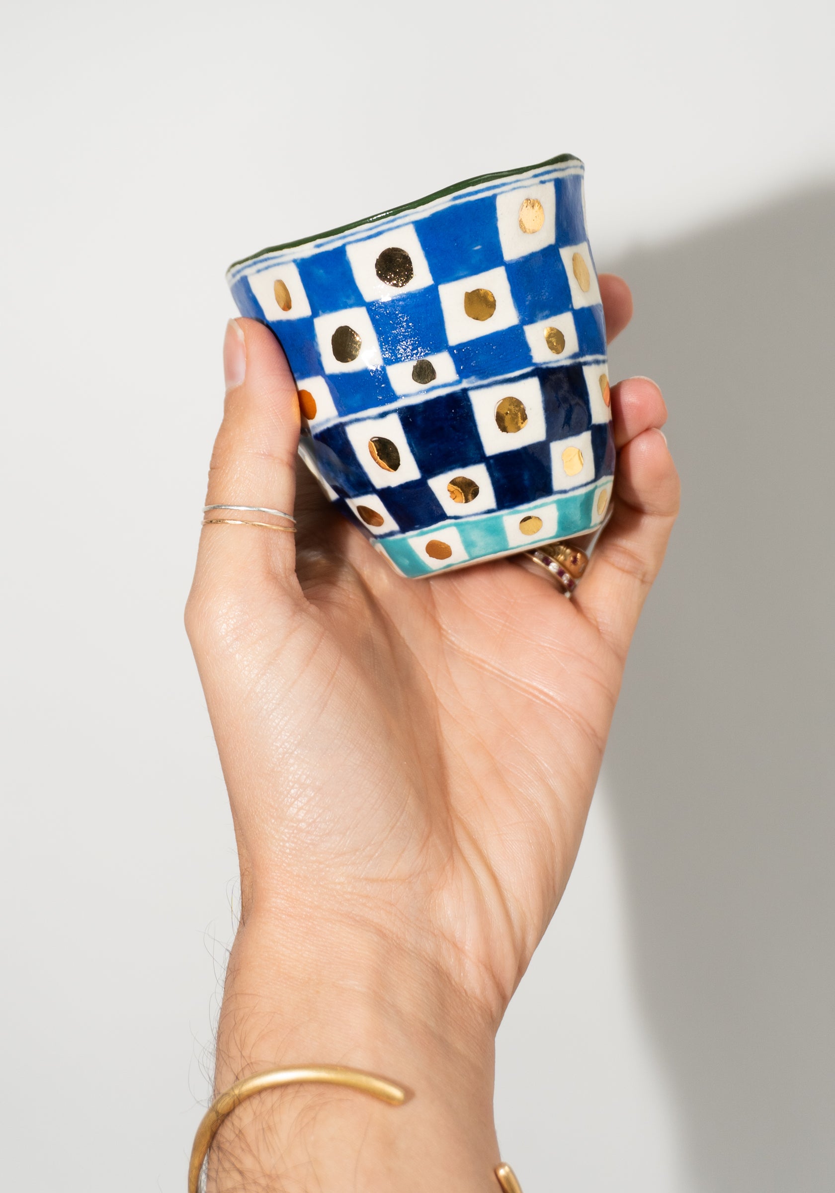 Blue Checker Tumbler