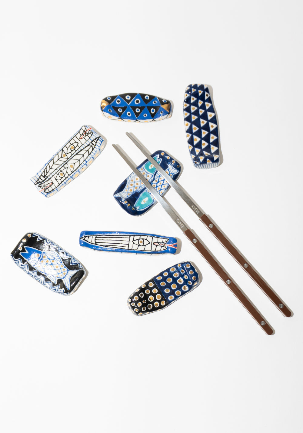 Chopstick Rests in Blue