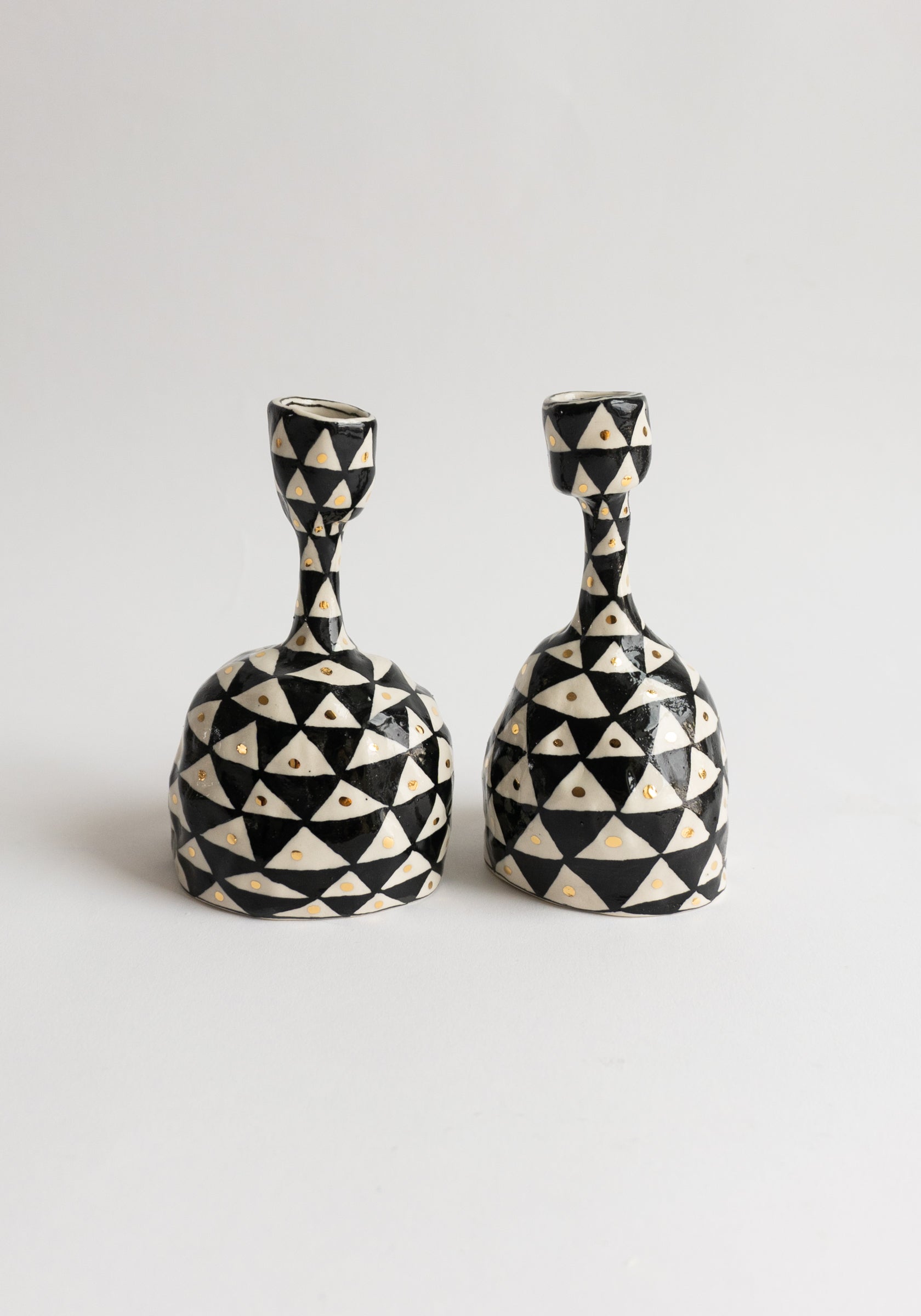 Suzanne Sullivan Geometric Candlesticks Set of Two