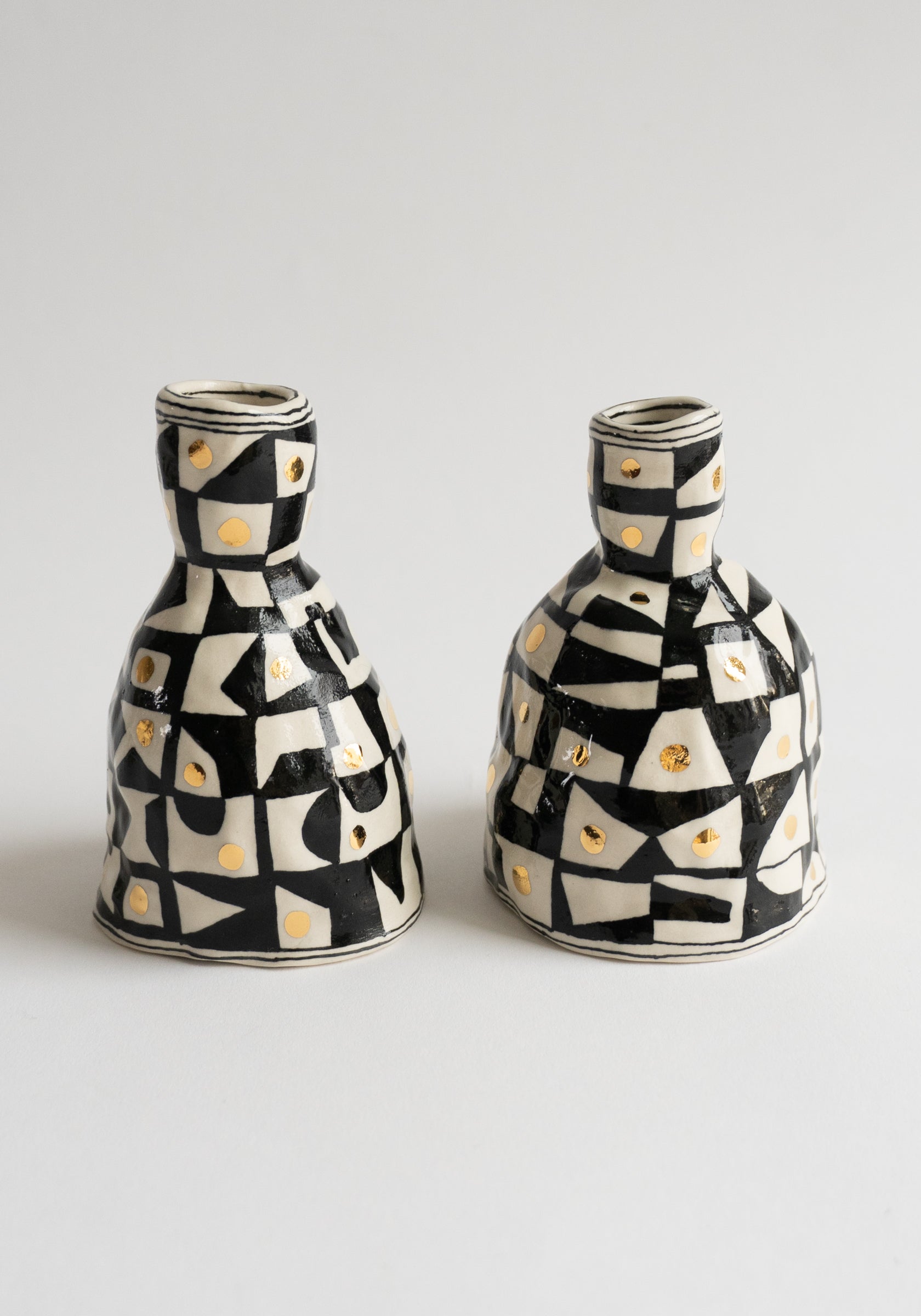 Suzanne Sullivan Geometric Candlesticks Set of Two