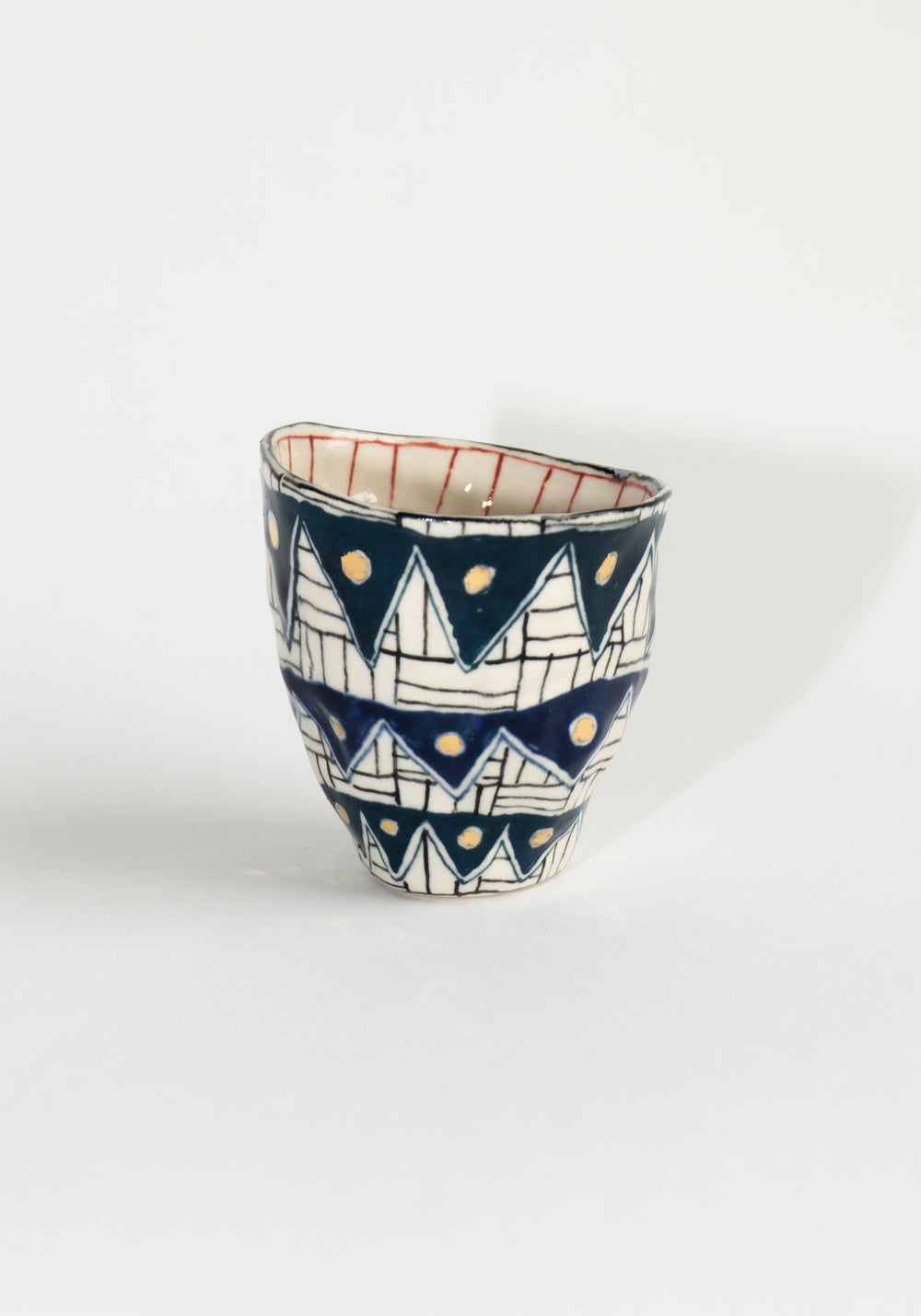 Dark Blue Geometric Tumbler