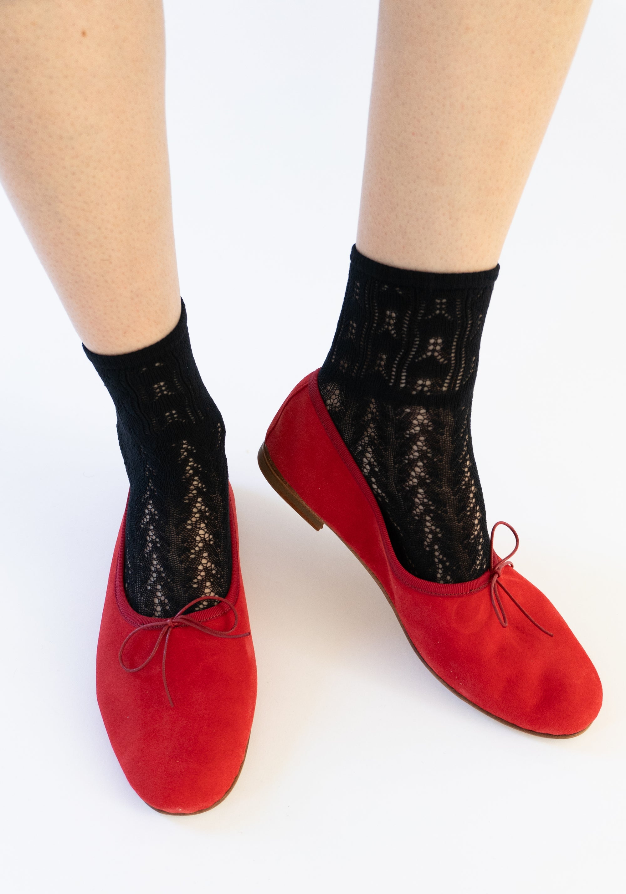 Erica Crochet Socks in Black