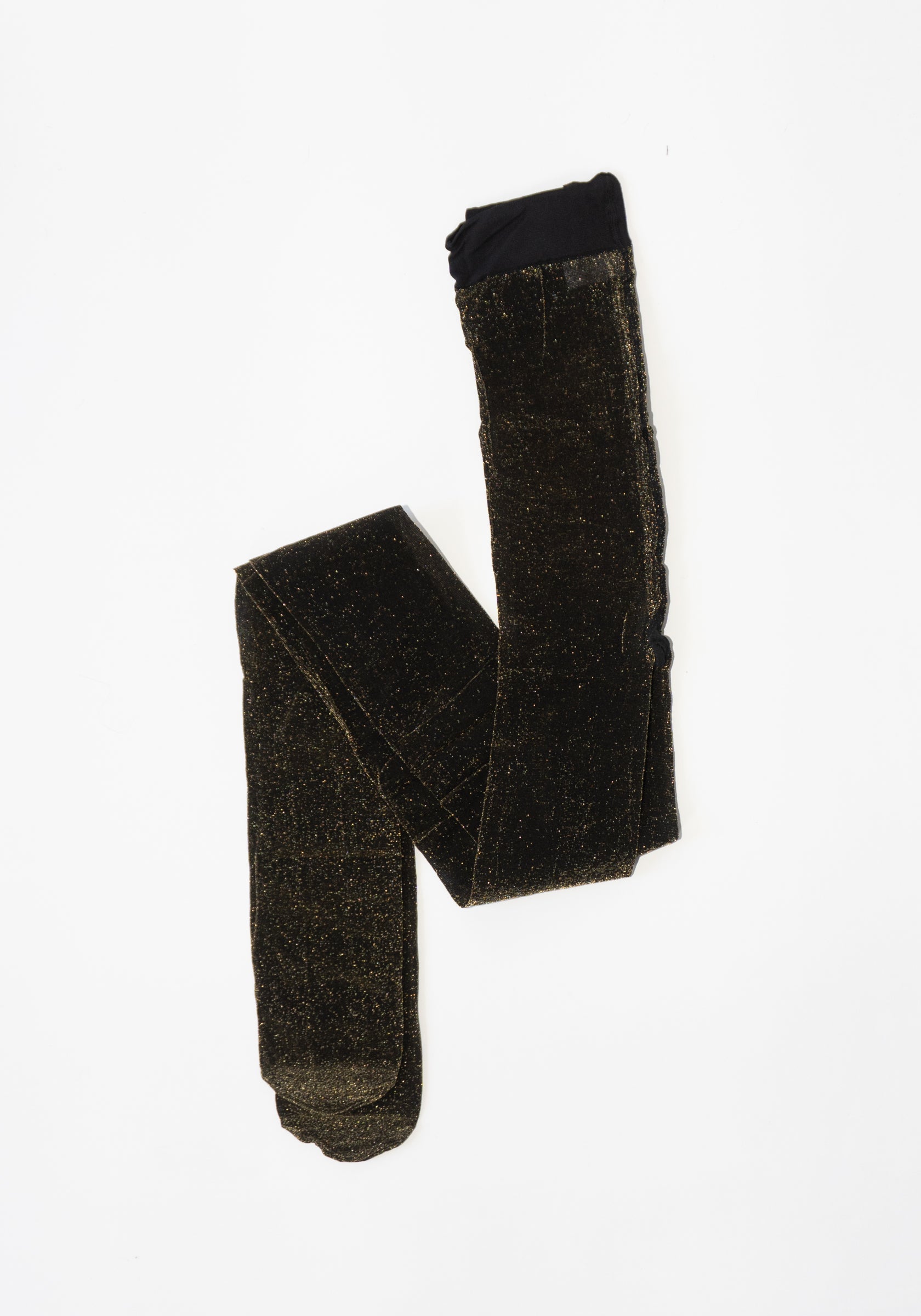 Tora Shimmery Tights in Black and Gold