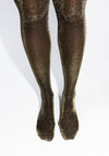 Tora Shimmery Tights in Black and Gold