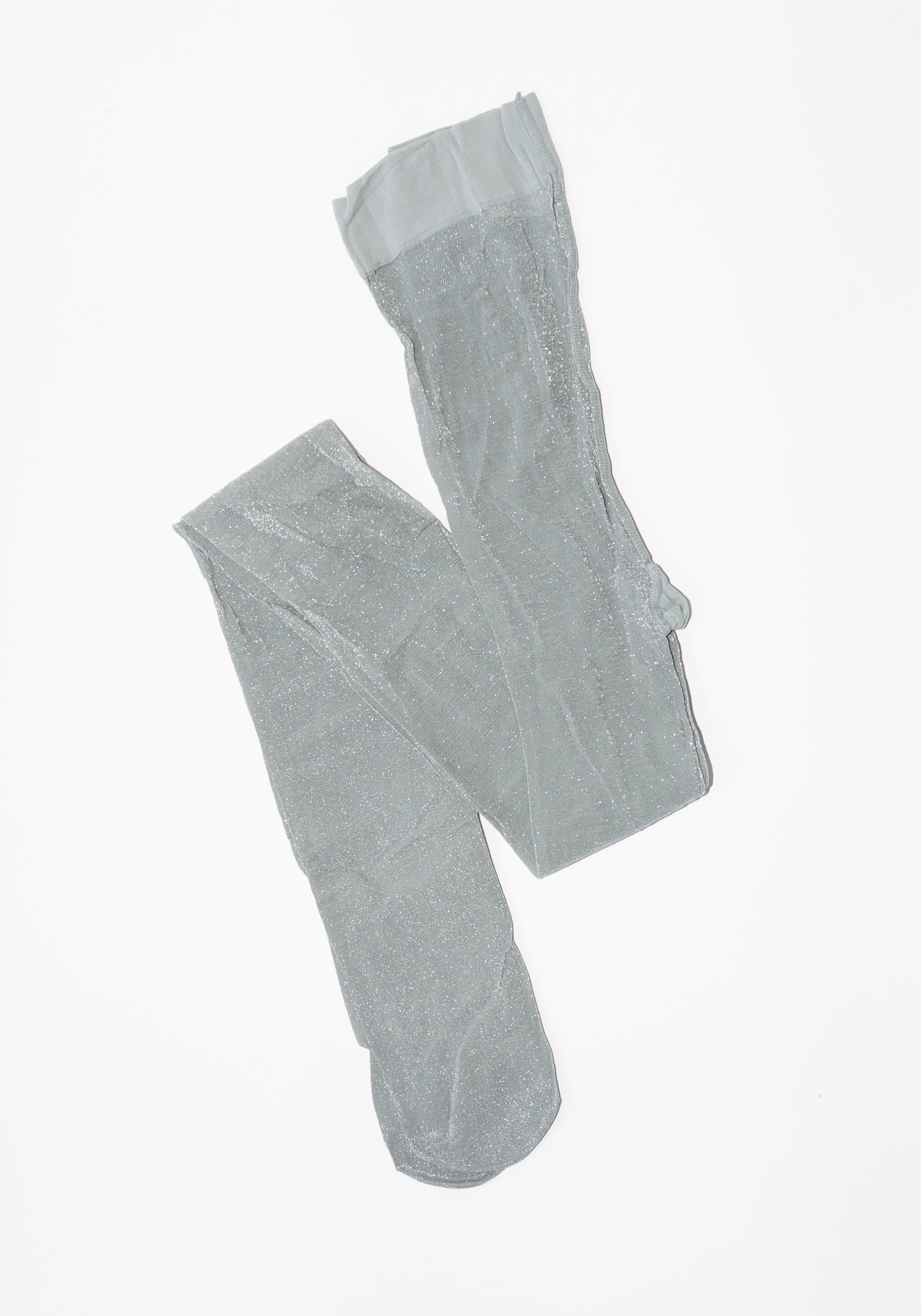 Tora Shimmery Tights in Light Grey/Silver