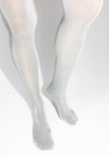 Tora Shimmery Tights in Light Grey/Silver