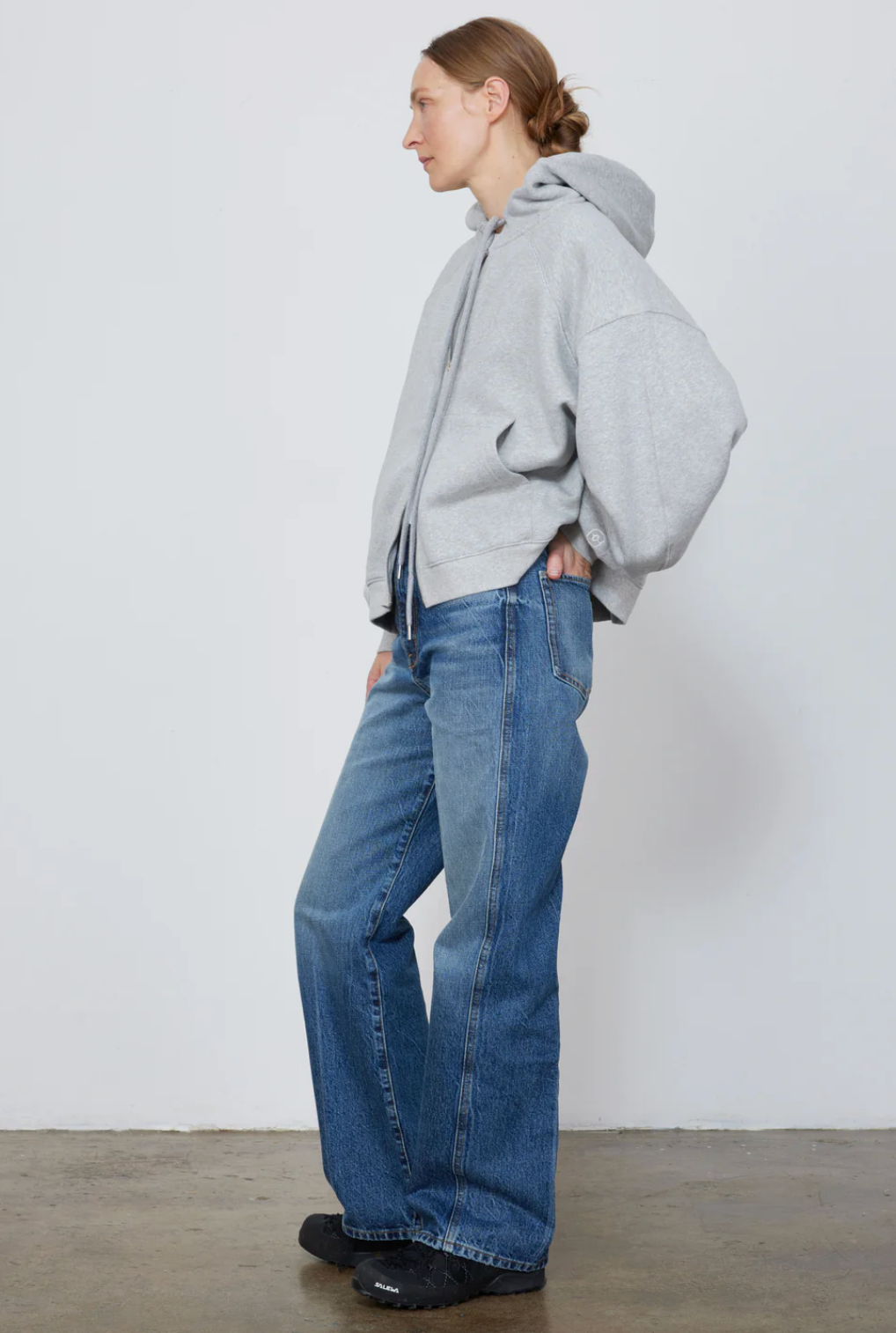 Scott Zip Hoodie in Heather Grey