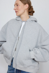 Scott Zip Hoodie in Heather Grey