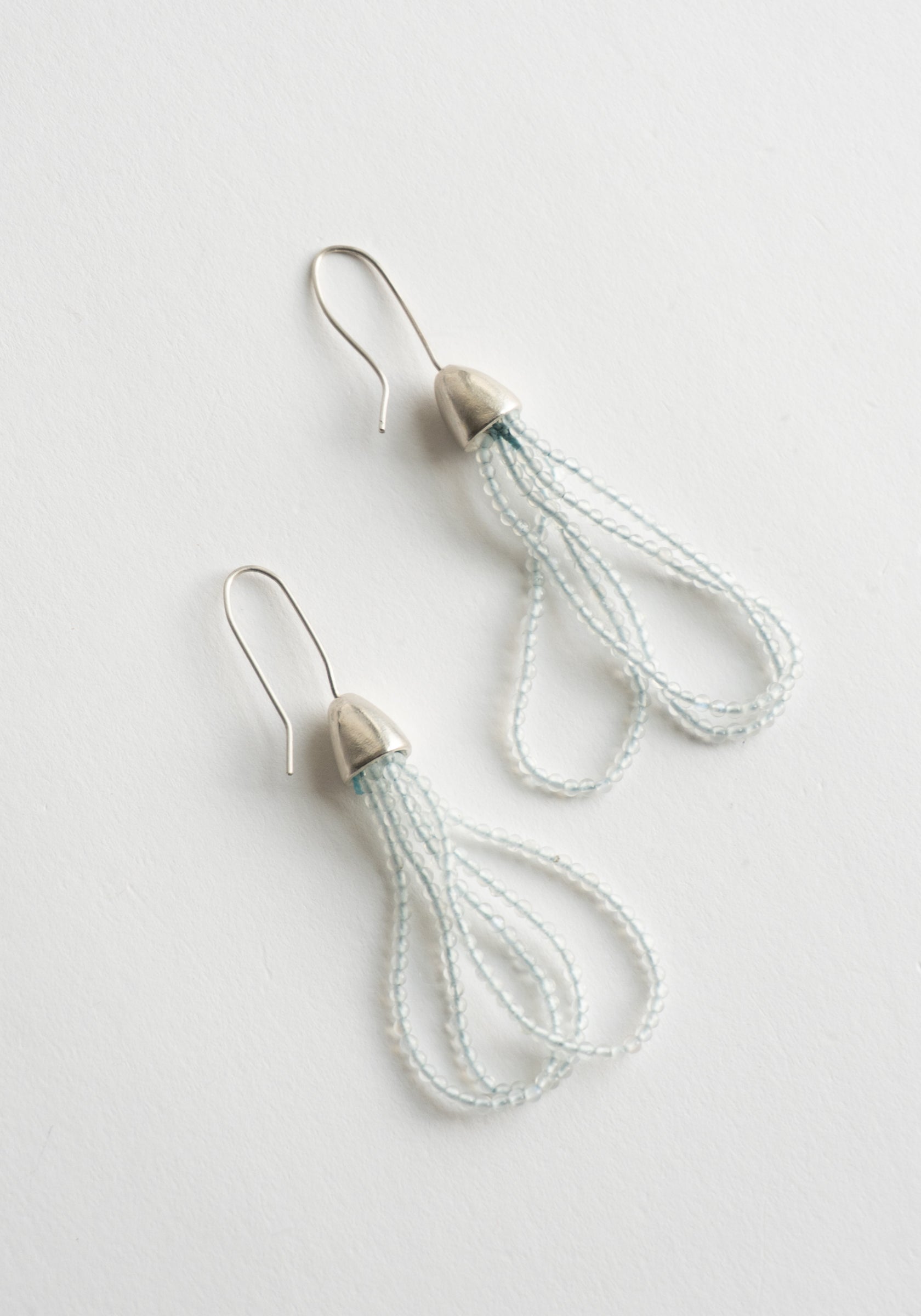 Daphne Moonstone Earrings in Silver/Moonstone