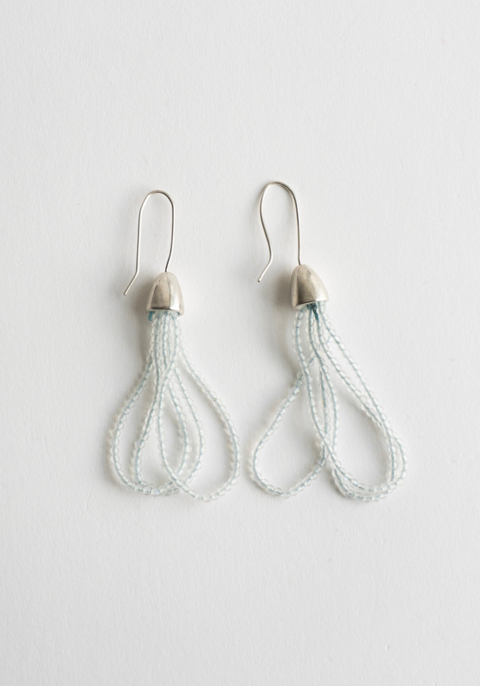 Daphne Moonstone Earrings in Silver/Moonstone