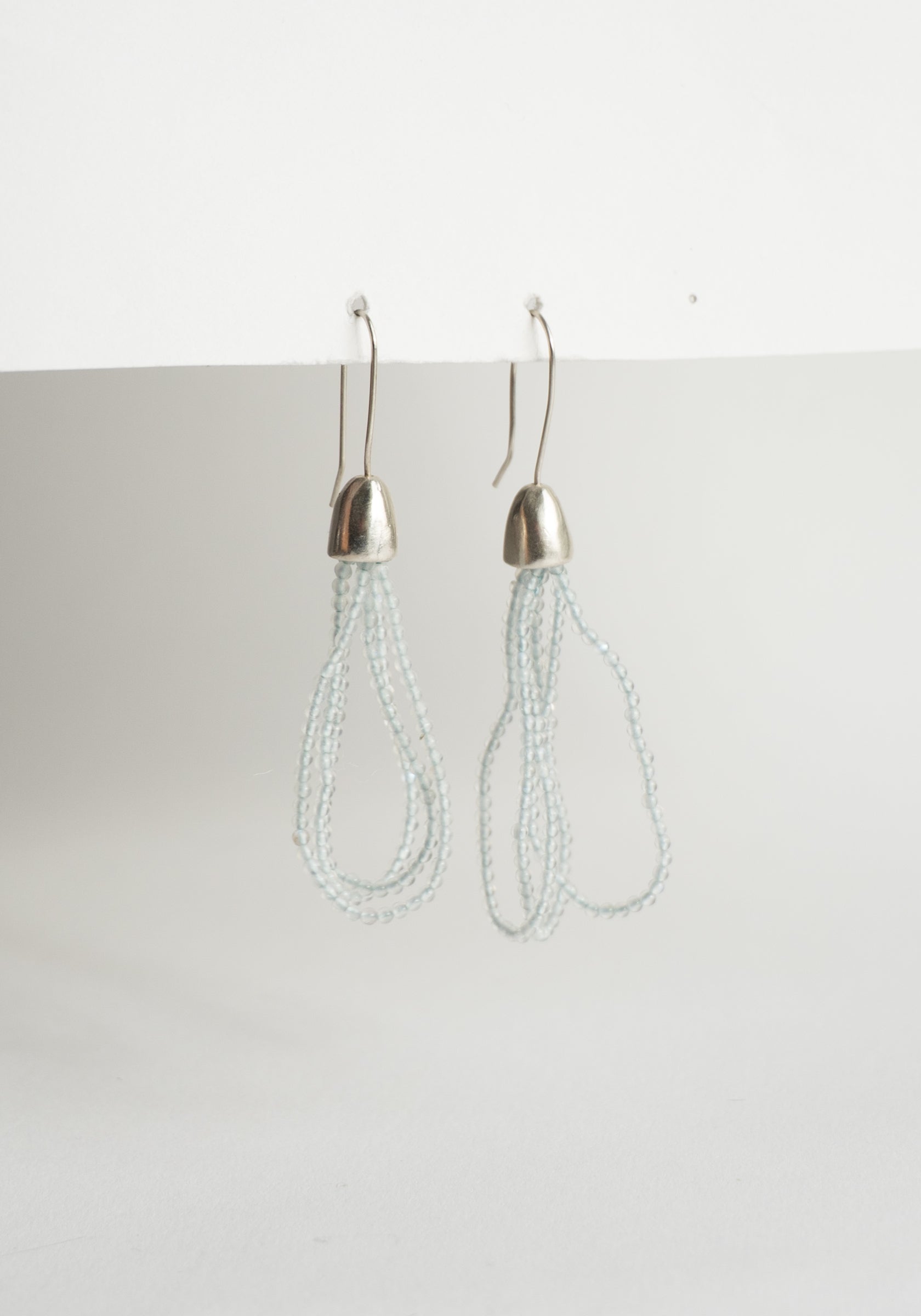 Daphne Moonstone Earrings in Silver/Moonstone