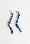 Siren Earrings in Lapis/Black
