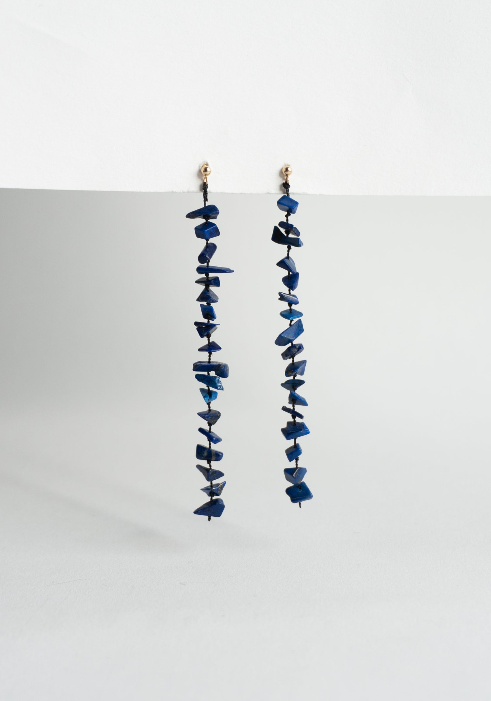 Siren Earrings in Lapis/Black