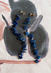 Siren Earrings in Lapis/Black
