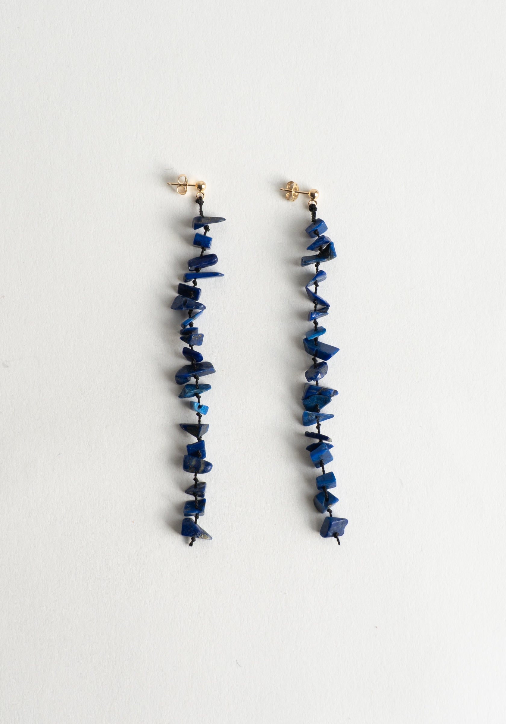 Siren Earrings in Lapis/Black