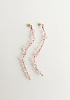 Siren Earrings in Quartz/Red