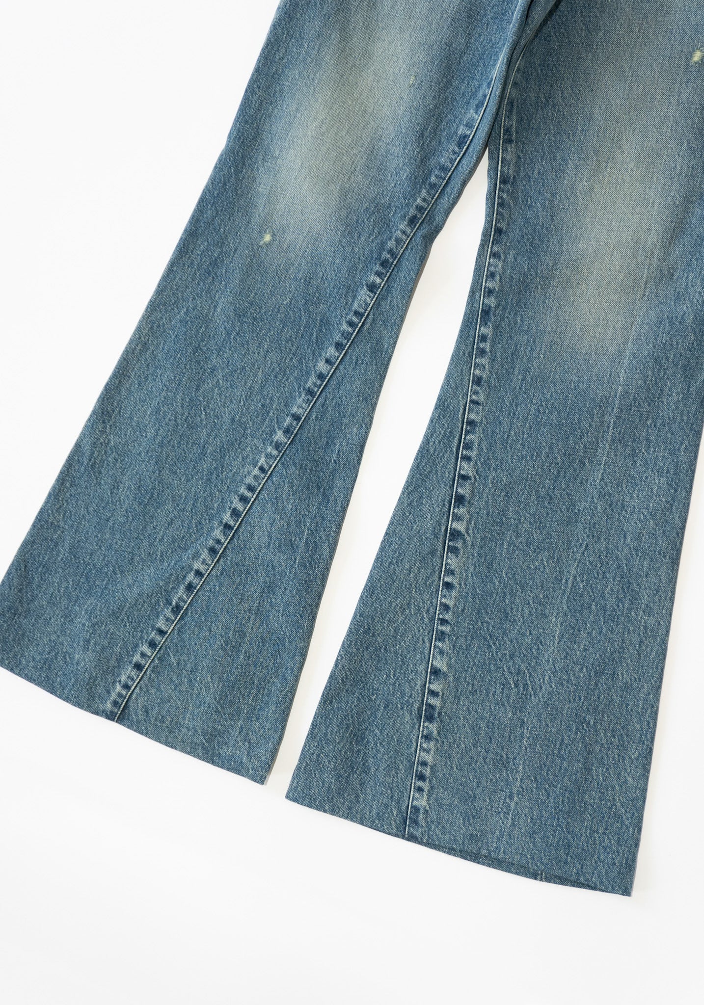 Tanaka Flare Jean Trouser in Green Blue