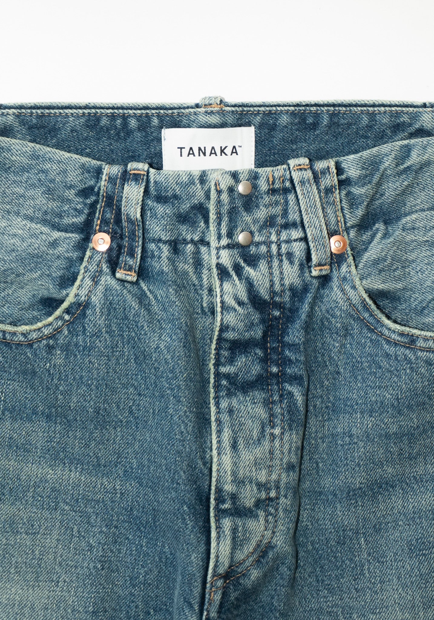 Tanaka Flare Jean Trouser in Green Blue