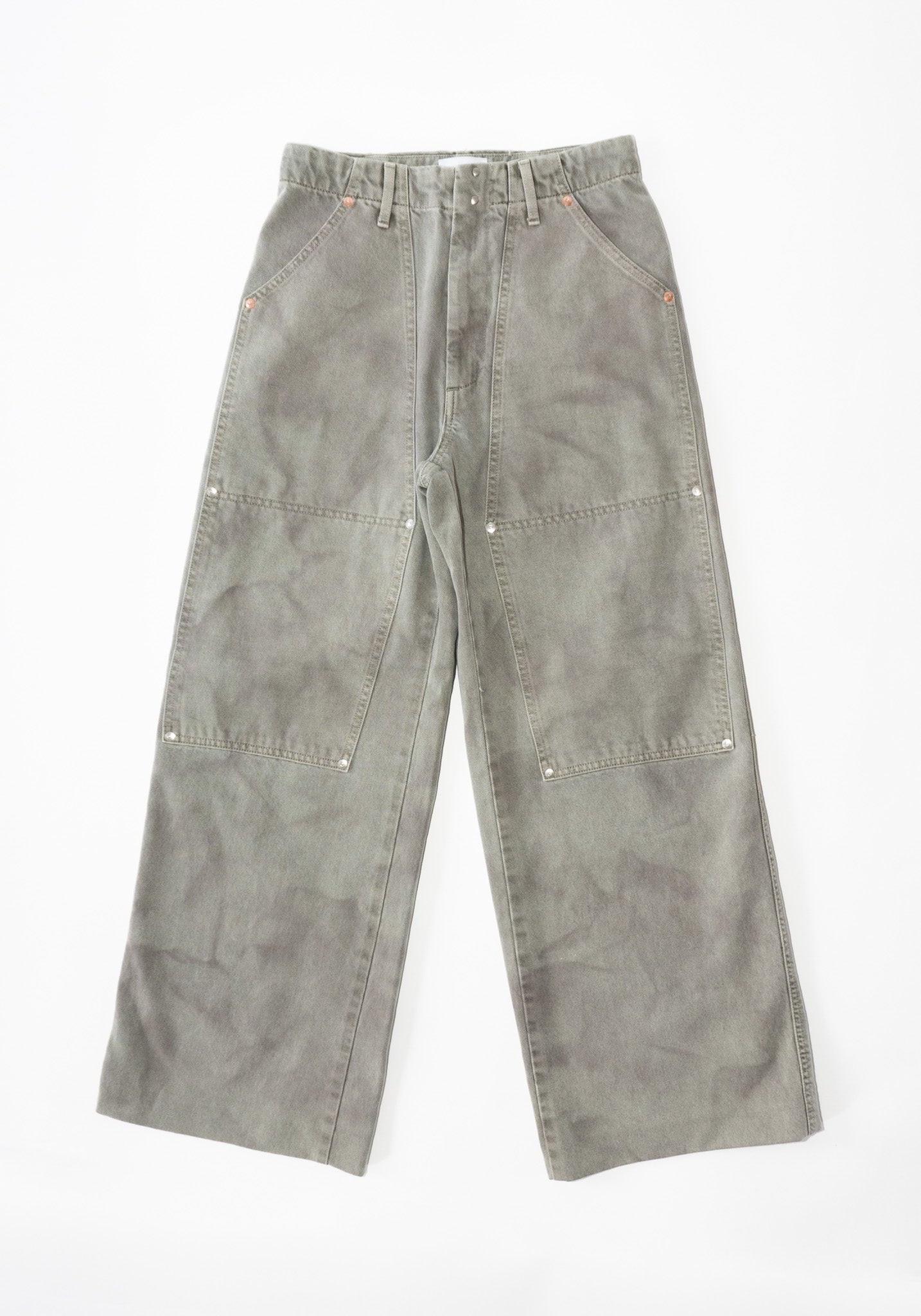 Work Jean Trousers in Foggy Green