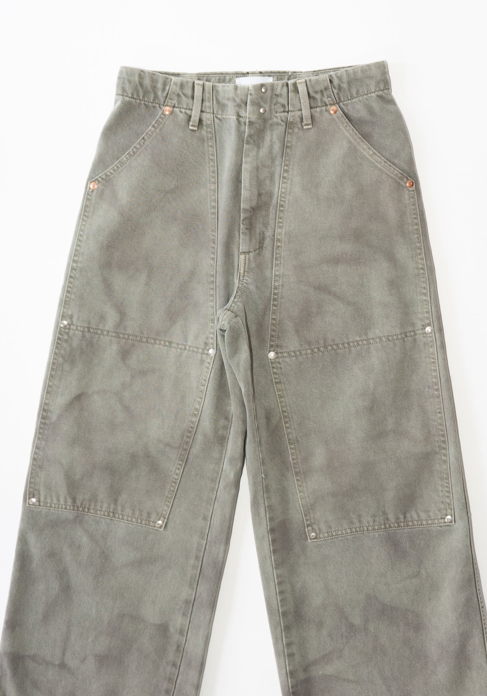 Work Jean Trousers in Foggy Green