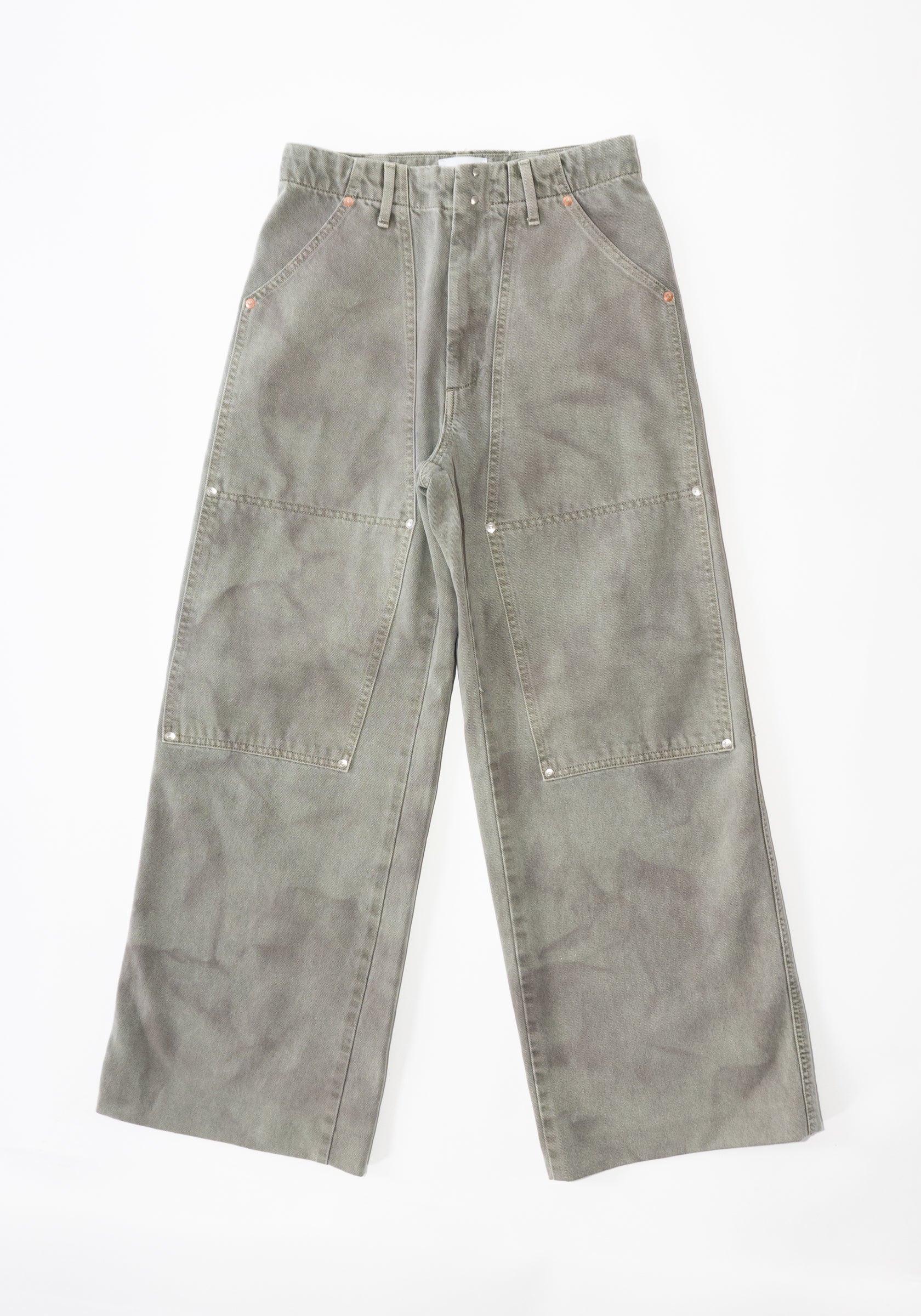 Work Jean Trousers in Foggy Green