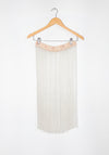 Beaded Fringe Belt in Beige