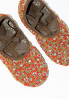 Beaded Tikki Ballet Slippers in Brown