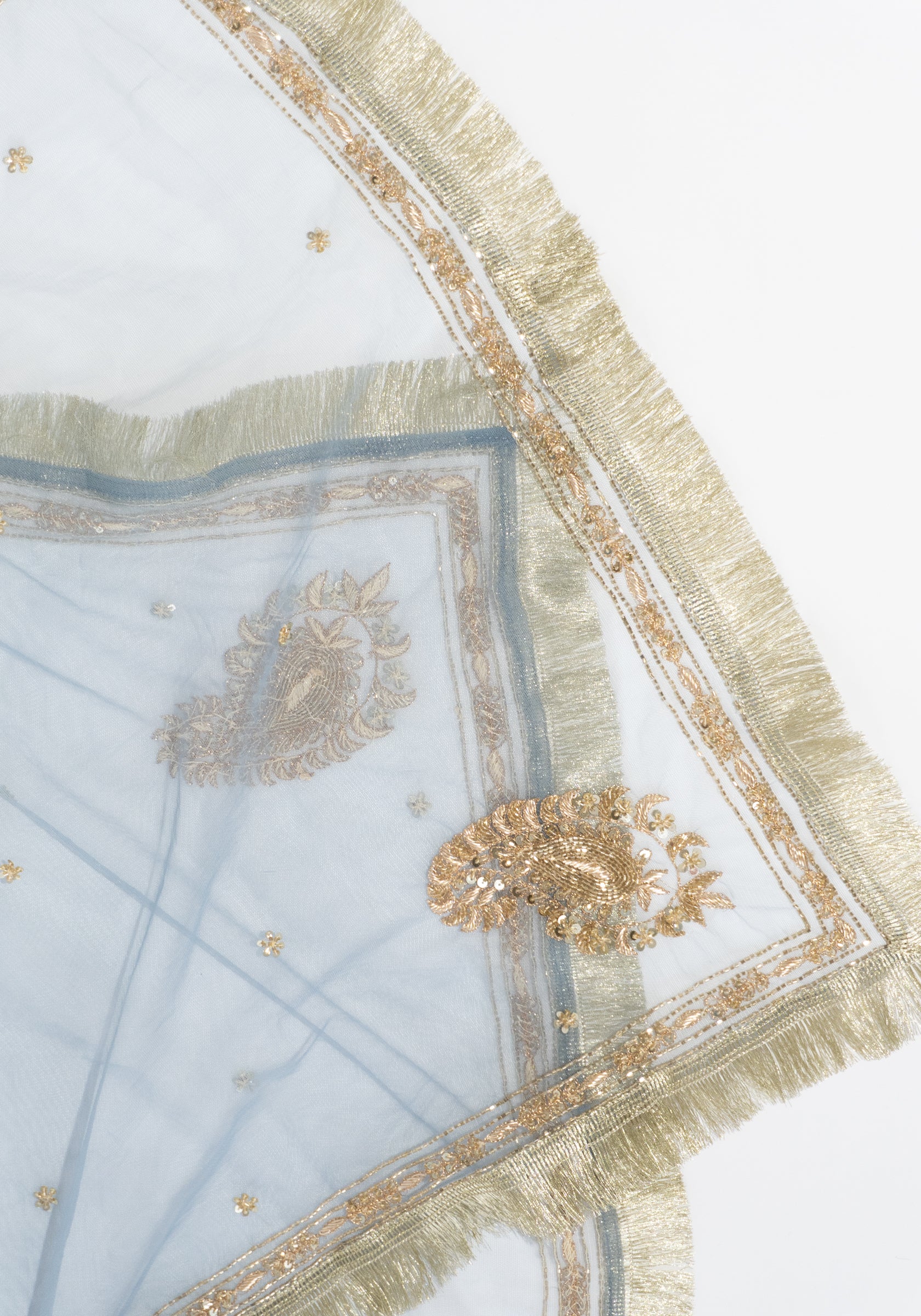 Kasab Net Scarf in Blue